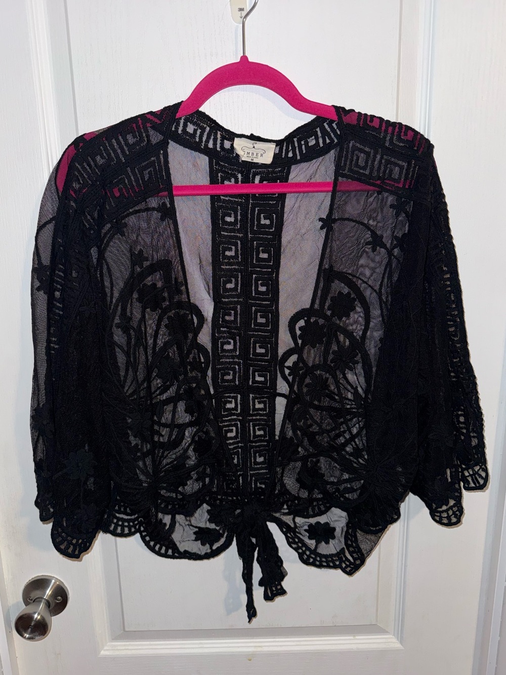 Black lace cardigan